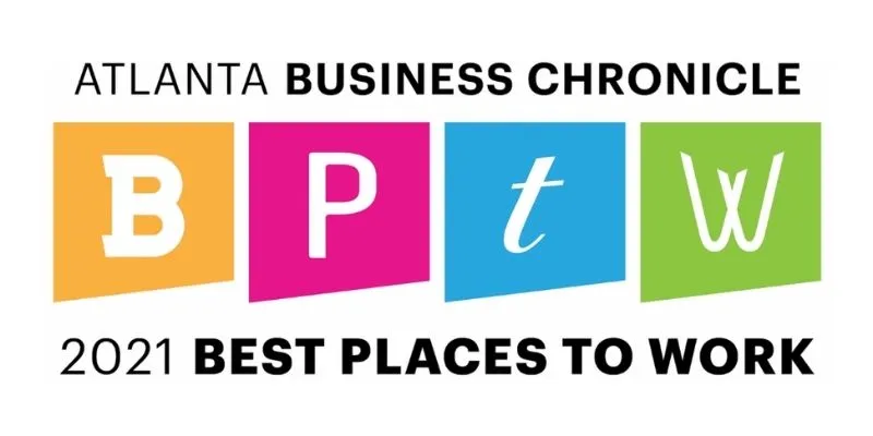 Atlanta Business Chronicle 2021 Best Places to Work graphic.