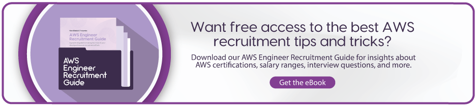 A banner image showing information about a guide to AWS recruitment.