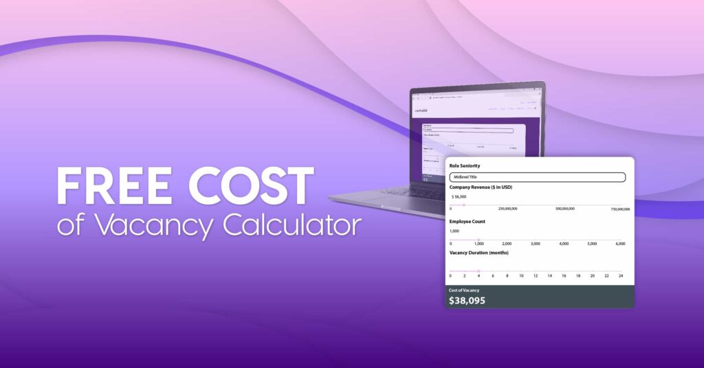 A graphic reading "Free cost of vacancy calculator."