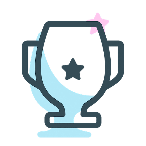 A simple icon of a trophy. 