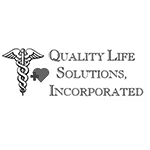 Quality Life Solution's logo which has medical symbols and the words "Quality Life Solutions, Incorporated" on the right.